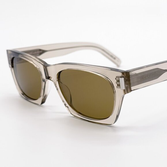 NEW SAINT LAURENT SL402 018 SUNGLASSES UNISEX BEIGE SQUARE SL 402 018 - Picture 5 of 8